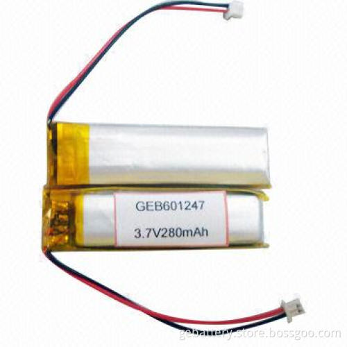 LiPo Batteries, 3.7V Voltage, 280mAh Capacity